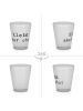 Mr. & Mrs. Panda Schnapsglas Spruch Schnapsglas Freude mit Spruch in Transparent