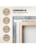 OnlyWow Leinwand Bilder Abstrakte Kunst gold grau