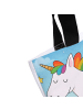 Mr. & Mrs. Panda Tote Bag Einhorn Happy Design ohne Spruch in Weiß