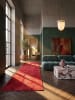 KADIMA DESIGN Läufer Uni rutschhemmend weich wohnlich Wohnzimmer Schlafzimmer in Rot