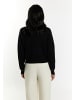 faina Damen Strickjacke Mit Perlen in Schwarz