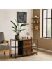 relaxdays Rollcontainer in Braun/Schwarz - (B) 100 x (H) 67 x (T) 40 cm