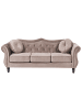 Beliani 6-tlg Sitzgruppe SKIEN in Beige/Schwarz
