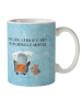 Mr. & Mrs. Panda Becher Pinguin & Maus Wanderer mit Spruch in Eisblau