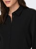 JACQUELINE de YONG Legere Crepe Bluse Weite Ärmel 3/4 Hemdkragen in Schwarz