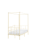 Beliani Himmelbett ARTONNE in Beige - (W) 96 x (H) 193 x (L) 207 cm