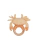 leevje Baby Rassel mit Holzring 'crab' in orange