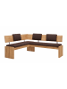 58 aufm Kessel ECKBANKGRUPPE Modern Dani 2 für 7 Personen Massivholz Wildeiche/Braun