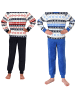 NORMANN Kinde langarm Schlafanzug Pyjama Bündchen Norweger Coralfleece - 76971 in blau