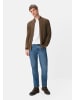 Camel Active Kernige Strickjacke aus Baumwollgemisch in Dunkelbraun