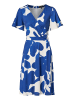 Mart Visser Regina Kleid mit Print, Marineblau/Cremeweiß