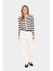 SAINT TROPEZ Strickjacke MilaSZ Gerade Passform in Gray Morn Mila Stripe