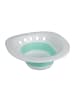 relaxdays Sitzbad in Weiß/ Türkis - (B)36 x (H)12 x (T)39 cm