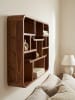 KADIMA DESIGN Wandregal | Sheesham Massiv, 80x55x15cm, Schwebend