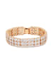 faina Women Crystal-Studded Bracelet in Rose Gold White