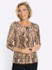 Sieh an! 3/4-Arm-Shirt in camel-terra-bedruckt