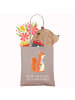 Mr. & Mrs. Panda Shopping Tasche Eichhörnchen Blume mit Spruch in Braun Pastell
