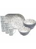 Ritzenhoff & Breker 18er Set Frühstücks-Set Sendai Blume grau in grau