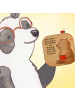 Mr. & Mrs. Panda Untersetzer Bär Morgenkaffee Design mit Spruch in Weiß