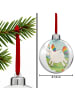 Mr. & Mrs. Panda Weihnachtskugel Einhorn Happy Design ohne Spruch in Weiß