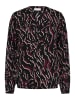 Kaffe Langarm-Bluse KAditte Regular fit in Black/Windsor W.Graphic Animal