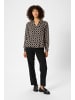 Kaffe Langarm-Bluse KAjalie Regular fit in Black Deep/Feather G./Chestnut