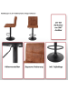 MCW 2er-Set Barhocker B13, Vintage dunkelgrau