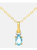 Diamant L'éternel Halskette mit Anhänger aus 375 Gelbgold mit Topas
