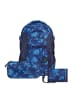 Coocazoo Schulrucksack-Set JOKER Tropical Night   Geldbörse in Blau