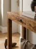 KADIMA DESIGN Konsole Massivholz | Sheesham, 120x40cm, Schublade, Landhaus in Braun