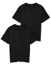 Vero Moda 2er-SET Kurzarm-T-Shirt mit Rundhalsausschnitt in Schwarz