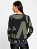 Heine Longsleeve in khaki-schwarz-bedruckt