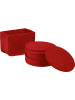 Erwin Müller Filz Untersetzer 13-teilig Beja in rot