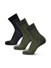 DANISH ENDURANCE Socken Light Hiking Crew in black olive green