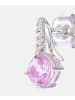 Diamant L'éternel Ohrringe aus 375 Weißgold mit 0.88 Karat Diamant mit Saphir