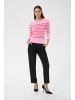 Kaffe Strickpullover KAlizza Tight fit in Pink Frosting/Red Stripes