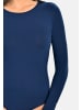 Teyli Langärmeliger Viskose-Bodysuit Longy in blau