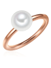 Valero Pearls Ring aus Sterling Silber mit Süßwasser-Zuchtperle in roségold