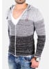 RESLAD Strickjacke Colorblock in schwarz