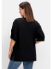 sheego Shirt in schwarz