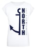 F4NT4STIC Extended Shoulder T-Shirt PLUS SIZE  North Anker in weiß