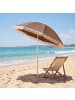 COSTWAY 200 cm Sonnenschirm Boho Strand mit Fransen in Braun