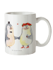 Mr. & Mrs. Panda Kaffeetasse Pinguin Heirat ohne Spruch in Weiß