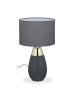 relaxdays Nachttischlampe in Grau/ Gold - (H)49 x Ø 28 cm