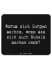Mr. & Mrs. Panda Mauspad Spruch Gelassenheit in Krisen mit Spruch in Schwarz