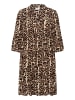 Kaffe Kleid KAellen A-shape in Naturel Leopard Print