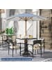COSTWAY Sonnenschirm 270 cm mit Holzschirmstange knickbar in Blau