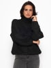 SASSYCLASSY Oversize Rollkragenpullover in Schwarz