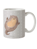 Mr. & Mrs. Panda Kindertasse Otter Umarmen ohne Spruch in Grau Pastell