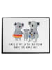 Mr. & Mrs. Panda schreibtischmatte Koala Familie mit Spruch in Weiß